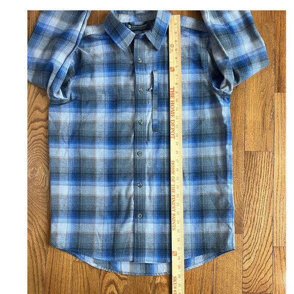 NWT Men’s Free Country Flannel Shirt in Cool Blue Plaid, Small - Picture 14 of 16
